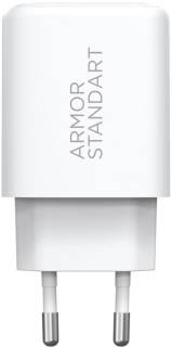 Зарядка Armorstandart 1xUSB-C PD25W + 1xUSB QC3.0 GaN white ARM87066