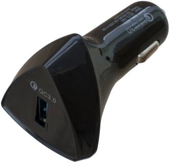 Зарядка Patron USB QC3.0 3A black PN-QC3-CAR-B