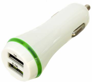Зарядка Patron 2xUSB 2A/1A white PN-2USB-CAR-WH