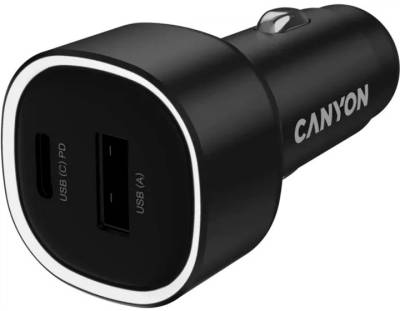 Зарядка Canyon 1xUSB + 1xUSB-C PD85W black CNE-CCABR8AC