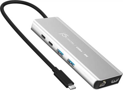 Разветвитель J5Create USB-С 6-in-1 2xUSB 3.2 + USB-C PD 100W + USB-C + H JCD403-N