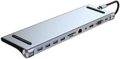 Разветвитель Dynamode 11-in-1 USB-C to HDTV 4K/30Hz, VGA, 1хUSB3.0, RJ45 BYL-2003