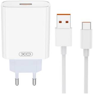 Зарядка XO USB 120W + cable USB to USB-C white XO-L128U