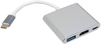 Разветвитель Patron USB-C to HDMI + USB 3.0 + USB-C 0.1m silver ADAPT-PN-TYPE-C-HUB
