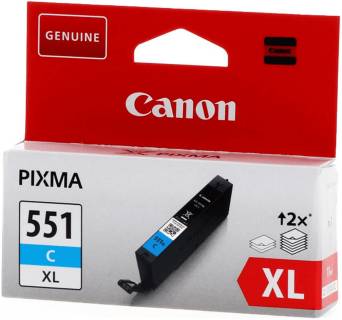 Картридж Canon CLI-551XL Cyan 11 ml 6444B001