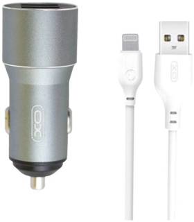 Зарядка XO 1xUSB + cable USB to Lightning TZ09 gray 6920680873517