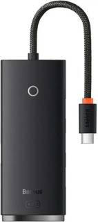 Разветвитель Baseus USB-C to 4xUSB 3.0 0.25m black WKQX030301