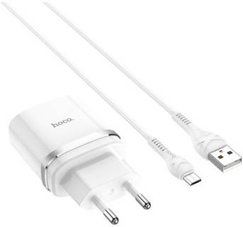 Зарядка HOCO C12Q Smart QC3.0 charger set(Micro) White 6931474716286