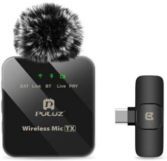 Микрофон Puluz для телефону приймач Type-C Black PU646B