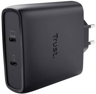 Зарядка Trust 2xUSB-C 100W GaN PD/PPS black 25527_TRUST