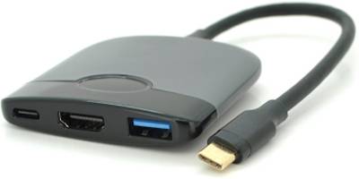 Разветвитель VOLTRONIC USB-C 3-in-1 USB 3.0 + USB-C + HDMI 0.23m black YT-HTC3in1
