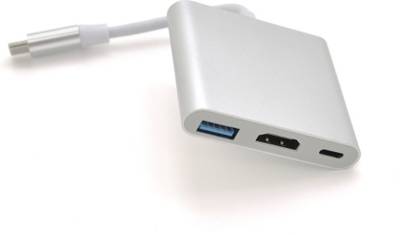 Разветвитель VOLTRONIC USB-C 3-in-1 USB 3.0 + USB-C + HDMI 0.1m 4K/2K sil YT-C-T-C(M)/HDMI(F)/USB3