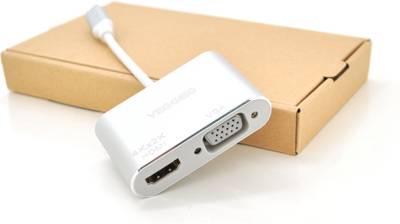 Разветвитель Veggieg USB-C 2-in-1 HDMI + VGA 0.1m silver TC02