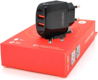 Зарядка Kakusiga 2xUSB 12W black KSC-674-QISHENG-B