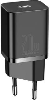 Зарядка Baseus Super Si 1C 20W With Cable Type-C/iP Black TZCCSUP-B01