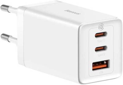 Зарядка Baseus 2xUSB-C 65W + 1xUSB GaN + cable USB-C to USB-C 100 CCGP120202