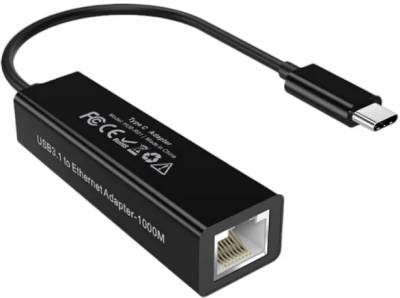 Сетевой адаптер Choetech USB-C to RJ45 Ethernet 1000Mbps HUB-R01-BK