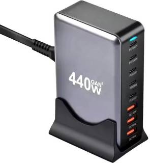 Зарядка XoKo 2xUSB-С PD100W + 3xUSB-С PD65W + 3xUSB QC18W 440W QC-400