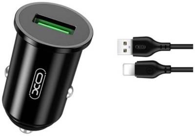 Зарядка XO USB QC3.0 18W + cable USB to Lightning black TZ12-L-BK