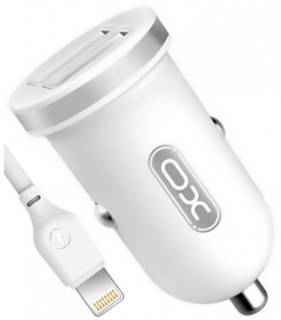 Зарядка XO 2xUSB 2.1A + cable USB to Lightning white TZ08-L-WH