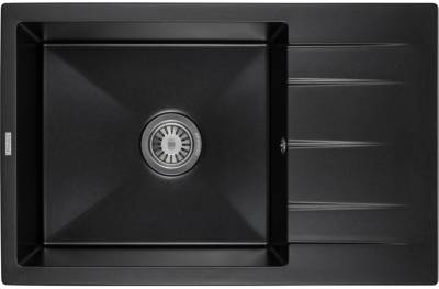 Мойка GRANADO NAVIA black shine з сифоном (775*495mm.) gr3801