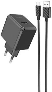 Зарядка HOCO CS11A Ocean USB + cable USB to Micro 5P 10.5W Blac 6942007603584