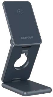 Зарядка Canyon Foldable wireless charger 15W 3in1 Metal CNS-WCS309M