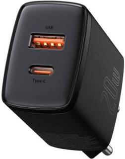 Зарядка Baseus Compact Quick Charger U+C 20W EU Black CCXJ-B01