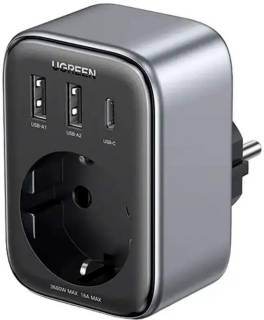 Зарядка Ugreen 3xUSB 30W Outlet Extender (2хUSB-A+USB-C) CD314 90613
