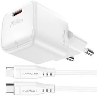 Зарядка ACEFAST USB-C 30W Gan A77 mini + USB-C cable Fast Charger 6974316282853