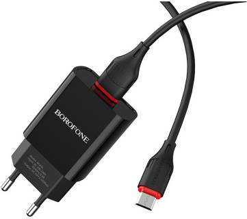 Зарядка BOROFONE BA20A Sharp USB + cable USB to Micro 5P 10.5W Blac 6931474702135