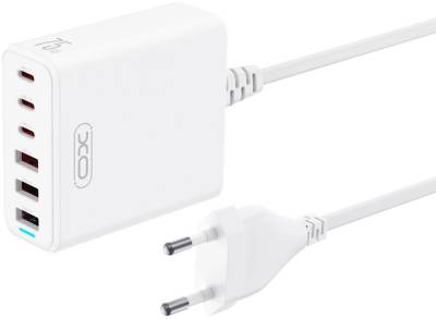 Зарядка XO L133 3xUSB-A + 3xUSB-C 75W White L133.white