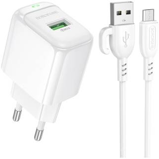 Зарядка BOROFONE BAS42A Potential USB QC3.0 + cable USB to Micro 5P 6941991113796