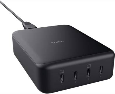 Зарядка Trust Maxo 4xUSB-C PD240W GaN Black 25413_TRUST