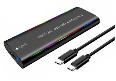 Карманы Dynamode M.2 SSD NVMe/SATA combo USB3.2 GEN2 Type-C alumini DM-CAD-SSD10