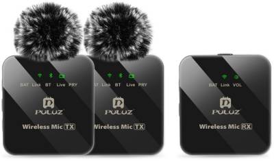 Микрофон Puluz PULUZ 2 TX + 1 RX Wireless  black PU3154B