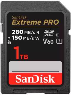 Флеш-карта SanDisk 1TB SDXC class 10 UHS-II U3 V60 Extreme Pro SDSDXEP-1T00-GN4IN
