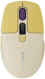 Мышка Canyon MW-26 LCD Silent Wireless/Bluetooth Yellow CNS-CMSW26Y