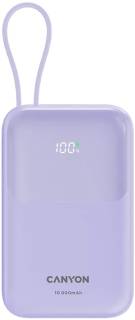 Павербанк Canyon 10000mAh OnPower 101 PD/22.5W built-in cable Purpl CNS-CPB101PU