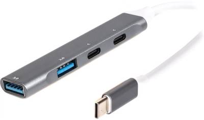 Разветвитель Maxxter USB-C to 1xUSB 3.0 + 1xUSB 2.0 + 2xUSB-C HU3C-4P-03