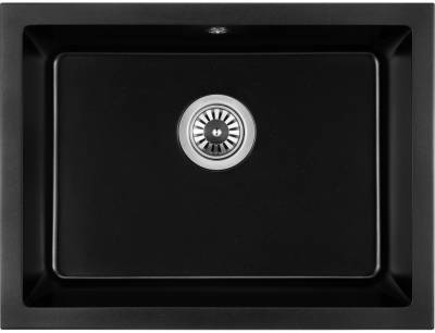 Мойка GRANADO Under top L black shine gr3501