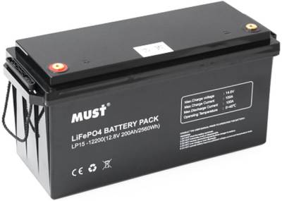 Аккумулятор Must 12.8V - 200Ah LP15-12200