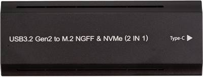 Карманы PowerPlant SSD M.2 PCIe NGFF/NVMe USB3.2, 20Gbps, RGB HC380527
