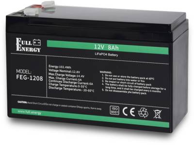 Аккумулятор Full Energy 12В 8Аг, FEG-128