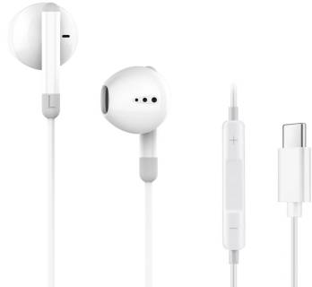 Наушники Ergo VM-730 Type-C Earphones White VM-730W