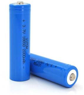 Аккумулятор VIPOW 18650 2000mAh, TipTop, 3.7V, Blue ICR18650-2000mAhTT