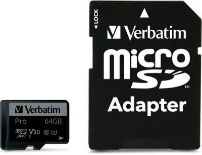 Флеш-карта Verbatim 64GB microSDXC class 10 UHS-III PRO 47042