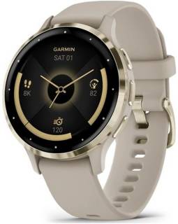 Часы Garmin Venu 3S, French Gray + Soft Gold, GPS 010-02785-02