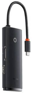 Разветвитель Baseus USB-C 6-in-1 HDMI + 2xUSB 3.0 + USB-C + SD/TF blac WKQX050001