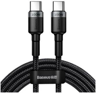 Кабель Baseus USB-C to USB-C 2.0m 100W 5A black-grey CATKLF-ALG1